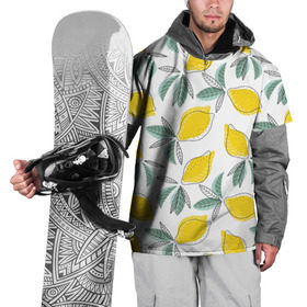 Накидка на куртку 3D с принтом Лимончики в Екатеринбурге, 100% полиэстер |  | Тематика изображения на принте: лимоны | минимализм | паттерн | фрукты | цитрусовые