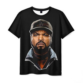Мужская футболка 3D с принтом Ice Cube 1 в Екатеринбурге, 100% полиэфир | прямой крой, круглый вырез горловины, длина до линии бедер | Тематика изображения на принте: ice cube | oshea jackson | rap | айс кьюб | гангста рэп | о’ши дже́ксон | рэп