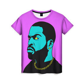 Женская футболка 3D с принтом Ice Cube 3 в Екатеринбурге, 100% полиэфир ( синтетическое хлопкоподобное полотно) | прямой крой, круглый вырез горловины, длина до линии бедер | ice cube | oshea jackson | rap | айс кьюб | гангста рэп | о’ши дже́ксон | рэп
