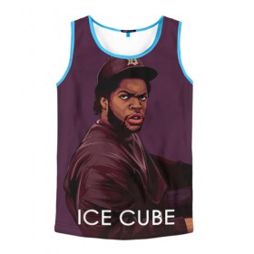 Мужская майка 3D с принтом Ice Cube 5 в Екатеринбурге, 100% полиэстер | круглая горловина, приталенный силуэт, длина до линии бедра. Пройма и горловина окантованы тонкой бейкой | Тематика изображения на принте: ice cube | oshea jackson | rap | айс кьюб | гангста рэп | о’ши дже́ксон | рэп