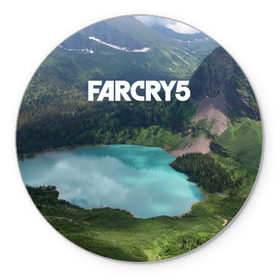 Коврик круглый с принтом Far Cry 5 в Екатеринбурге, резина и полиэстер | круглая форма, изображение наносится на всю лицевую часть | far cry | far cry 5 | фар край