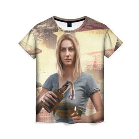 Женская футболка 3D с принтом Фар Край 5 в Екатеринбурге, 100% полиэфир ( синтетическое хлопкоподобное полотно) | прямой крой, круглый вырез горловины, длина до линии бедер | far cry | far cry 5 | фар край