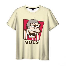 Мужская футболка 3D с принтом Моррис в Екатеринбурге, 100% полиэфир | прямой крой, круглый вырез горловины, длина до линии бедер | donut | homer | morris | simpson | барт | гомер | мардж | мо сизлак | моррис | пончик | симпсон | симпсоны