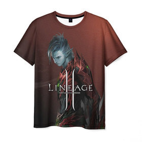 Мужская футболка 3D с принтом LineAge II 5 в Екатеринбурге, 100% полиэфир | прямой крой, круглый вырез горловины, длина до линии бедер | l2 | la 2 | lineage | lineage 2 | lineage ii | линейка