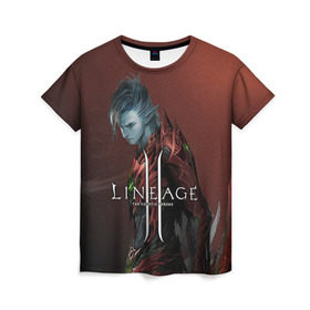 Женская футболка 3D с принтом LineAge II 5 в Екатеринбурге, 100% полиэфир ( синтетическое хлопкоподобное полотно) | прямой крой, круглый вырез горловины, длина до линии бедер | l2 | la 2 | lineage | lineage 2 | lineage ii | линейка