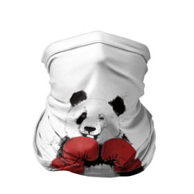 Бандана-труба 3D с принтом Панда боксер в Екатеринбурге, 100% полиэстер, ткань с особыми свойствами — Activecool | плотность 150‒180 г/м2; хорошо тянется, но сохраняет форму | Тематика изображения на принте: бамбук | бамбуковый медведь | бокс | боксерские | брызги | енот | животное | коала | красивый | красная книга | кунгфу | медведь | милый | мишка | очки | панда | перчатки | пот | прикол | прикольный