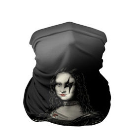 Бандана-труба 3D с принтом Мона Лиза Kiss в Екатеринбурге, 100% полиэстер, ткань с особыми свойствами — Activecool | плотность 150‒180 г/м2; хорошо тянется, но сохраняет форму | джин симмонс | картина | пол стэнли | эйс фрейли