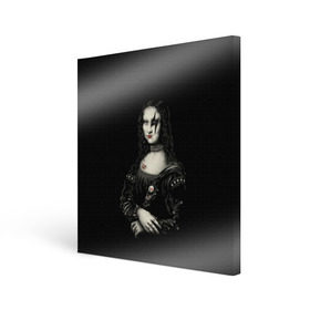 Холст квадратный с принтом Мона Лиза Kiss в Екатеринбурге, 100% ПВХ |  | Тематика изображения на принте: джин симмонс | картина | пол стэнли | эйс фрейли
