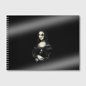Альбом для рисования с принтом Мона Лиза Kiss в Екатеринбурге, 100% бумага
 | матовая бумага, плотность 200 мг. | Тематика изображения на принте: джин симмонс | картина | пол стэнли | эйс фрейли