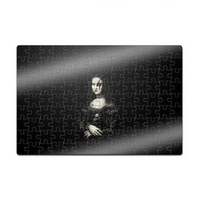 Пазл магнитный 126 элементов с принтом Мона Лиза Kiss в Екатеринбурге, полимерный материал с магнитным слоем | 126 деталей, размер изделия —  180*270 мм | джин симмонс | картина | пол стэнли | эйс фрейли