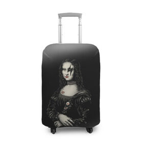 Чехол для чемодана 3D с принтом Мона Лиза Kiss в Екатеринбурге, 86% полиэфир, 14% спандекс | двустороннее нанесение принта, прорези для ручек и колес | джин симмонс | картина | пол стэнли | эйс фрейли