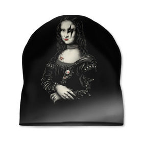 Шапка 3D с принтом Мона Лиза Kiss в Екатеринбурге, 100% полиэстер | универсальный размер, печать по всей поверхности изделия | джин симмонс | картина | пол стэнли | эйс фрейли