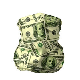 Бандана-труба 3D с принтом Benjamin Franklin в Екатеринбурге, 100% полиэстер, ткань с особыми свойствами — Activecool | плотность 150‒180 г/м2; хорошо тянется, но сохраняет форму | Тематика изображения на принте: 3d | benjamin franklin | америка | богатство | валюта | денежные купюры | деньги | доллар | зеленые | сша | текстуры