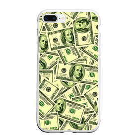 Чехол для iPhone 7Plus/8 Plus матовый с принтом Benjamin Franklin в Екатеринбурге, Силикон | Область печати: задняя сторона чехла, без боковых панелей | Тематика изображения на принте: 3d | benjamin franklin | америка | богатство | валюта | денежные купюры | деньги | доллар | зеленые | сша | текстуры