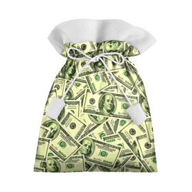 Подарочный 3D мешок с принтом Benjamin Franklin в Екатеринбурге, 100% полиэстер | Размер: 29*39 см | 3d | benjamin franklin | америка | богатство | валюта | денежные купюры | деньги | доллар | зеленые | сша | текстуры