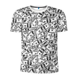 Мужская футболка 3D спортивная с принтом Benjamin Franklin $ в Екатеринбурге, 100% полиэстер с улучшенными характеристиками | приталенный силуэт, круглая горловина, широкие плечи, сужается к линии бедра | 3d | benjamin franklin | америка | богатство | валюта | денежные купюры | деньги | доллар | зеленые | сша | текстуры