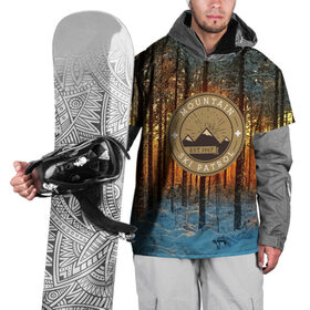 Накидка на куртку 3D с принтом Mountain Ski Patrol в Екатеринбурге, 100% полиэстер |  | 3d | landscape | mountains | nature | горы | заснеженный | зима | отдых | отражения | пейзаж | природа | склоны | снег