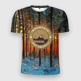 Мужская футболка 3D спортивная с принтом Mountain Ski Patrol в Екатеринбурге, 100% полиэстер с улучшенными характеристиками | приталенный силуэт, круглая горловина, широкие плечи, сужается к линии бедра | 3d | landscape | mountains | nature | горы | заснеженный | зима | отдых | отражения | пейзаж | природа | склоны | снег
