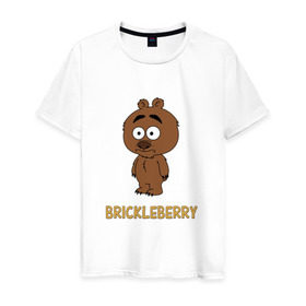 Мужская футболка хлопок с принтом Malloy (Brickleberry) в Екатеринбурге, 100% хлопок | прямой крой, круглый вырез горловины, длина до линии бедер, слегка спущенное плечо. | Тематика изображения на принте: brickleberry | malloy