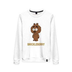 Женский свитшот хлопок с принтом Malloy (Brickleberry) в Екатеринбурге, 100% хлопок | прямой крой, круглый вырез, на манжетах и по низу широкая трикотажная резинка  | Тематика изображения на принте: brickleberry | malloy