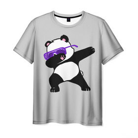 Мужская футболка 3D с принтом Panda в Екатеринбурге, 100% полиэфир | прямой крой, круглый вырез горловины, длина до линии бедер | Тематика изображения на принте: panda dab | животные | панда