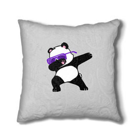 Подушка 3D с принтом Panda в Екатеринбурге, наволочка – 100% полиэстер, наполнитель – холлофайбер (легкий наполнитель, не вызывает аллергию). | состоит из подушки и наволочки. Наволочка на молнии, легко снимается для стирки | Тематика изображения на принте: panda dab | животные | панда