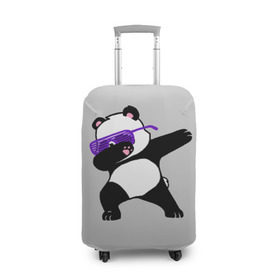 Чехол для чемодана 3D с принтом Panda в Екатеринбурге, 86% полиэфир, 14% спандекс | двустороннее нанесение принта, прорези для ручек и колес | panda dab | животные | панда