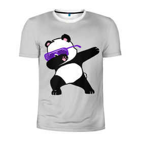 Мужская футболка 3D спортивная с принтом Panda в Екатеринбурге, 100% полиэстер с улучшенными характеристиками | приталенный силуэт, круглая горловина, широкие плечи, сужается к линии бедра | Тематика изображения на принте: panda dab | животные | панда