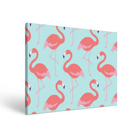 Холст прямоугольный с принтом Flamingos pattern в Екатеринбурге, 100% ПВХ |  | animals | beautiful | bird | birds | birdy | blue | color | flamingo | nature | wild | белое | голубое | животные | красивое | красота | милое | природа | птица | птицы | птичка | птички | синее | фламинго | цвет | яркое