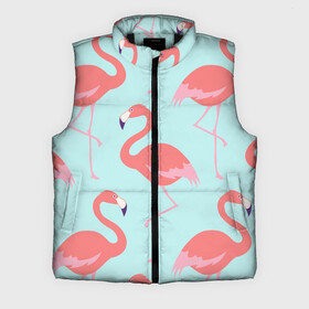 Мужской жилет утепленный 3D с принтом Flamingos pattern в Екатеринбурге,  |  | animals | beautiful | bird | birds | birdy | blue | color | flamingo | nature | wild | белое | голубое | животные | красивое | красота | милое | природа | птица | птицы | птичка | птички | синее | фламинго | цвет | яркое