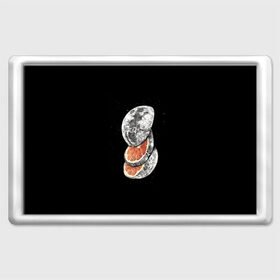 Магнит 45*70 с принтом Луна дольками в Екатеринбурге, Пластик | Размер: 78*52 мм; Размер печати: 70*45 | апельсин | грейпфрут | ломтики | цитрус
