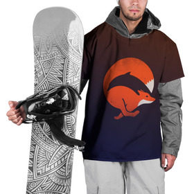 Накидка на куртку 3D с принтом Лисица и дельфин в Екатеринбурге, 100% полиэстер |  | fox | два в одном | животное | зверь | красивая | лис | лиса | лисенок | лисица | лисичка | мех | патрикеевна | плутовка | прикольная | природа | рисунок | рыба | рыжая | рыжий цвет | сказка | хвост | хитрая