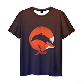 Мужская футболка 3D с принтом Лисица и дельфин в Екатеринбурге, 100% полиэфир | прямой крой, круглый вырез горловины, длина до линии бедер | Тематика изображения на принте: fox | два в одном | животное | зверь | красивая | лис | лиса | лисенок | лисица | лисичка | мех | патрикеевна | плутовка | прикольная | природа | рисунок | рыба | рыжая | рыжий цвет | сказка | хвост | хитрая