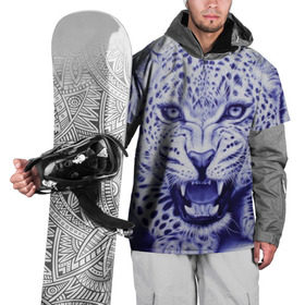 Накидка на куртку 3D с принтом Леопард в Екатеринбурге, 100% полиэстер |  | арт | гепард | дикая кошка | зверь | искусство | кошка | леопард | хищник