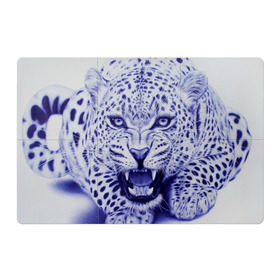 Магнитный плакат 3Х2 с принтом Леопард в Екатеринбурге, Полимерный материал с магнитным слоем | 6 деталей размером 9*9 см | Тематика изображения на принте: арт | гепард | дикая кошка | зверь | искусство | кошка | леопард | хищник