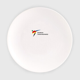 Тарелка с принтом World Taekwondo logo в Екатеринбурге, фарфор | диаметр - 210 мм
диаметр для нанесения принта - 120 мм | Тематика изображения на принте: world taekwondo | wt | логотип | тхэквондо