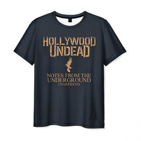 Мужская футболка 3D с принтом Hollywood Undead в Екатеринбурге, 100% полиэфир | прямой крой, круглый вырез горловины, длина до линии бедер | hollywood undead | голливудская нежить