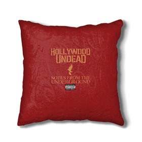 Подушка 3D с принтом Hollywood Undead 8 в Екатеринбурге, наволочка – 100% полиэстер, наполнитель – холлофайбер (легкий наполнитель, не вызывает аллергию). | состоит из подушки и наволочки. Наволочка на молнии, легко снимается для стирки | hollywood undead | голливудская нежить
