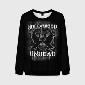 Мужской свитшот 3D с принтом Hollywood Undead 10 в Екатеринбурге, 100% полиэстер с мягким внутренним слоем | круглый вырез горловины, мягкая резинка на манжетах и поясе, свободная посадка по фигуре | hollywood undead | голливудская нежить