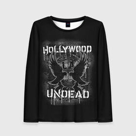 Женский лонгслив 3D с принтом Hollywood Undead 10 в Екатеринбурге, 100% полиэстер | длинные рукава, круглый вырез горловины, полуприлегающий силуэт | hollywood undead | голливудская нежить