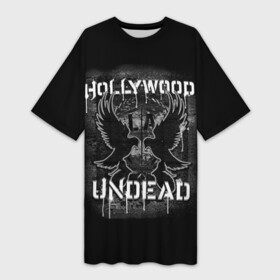 Платье-футболка 3D с принтом Hollywood Undead 10 в Екатеринбурге,  |  | Тематика изображения на принте: hollywood undead | голливудская нежить