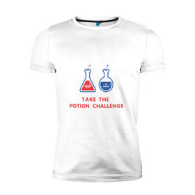 Мужская футболка премиум с принтом Волшебное зелье в Екатеринбурге, 92% хлопок, 8% лайкра | приталенный силуэт, круглый вырез ворота, длина до линии бедра, короткий рукав | coca cola | health | mana | pepsi | potion | зелье