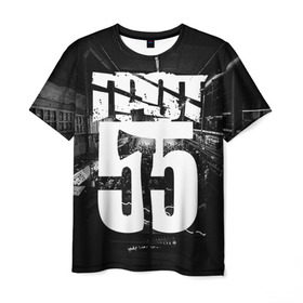 Мужская футболка 3D с принтом ГРОТ в Екатеринбурге, 100% полиэфир | прямой крой, круглый вырез горловины, длина до линии бедер | Тематика изображения на принте: grot55 | rap | грот | рэп | хип хоп
