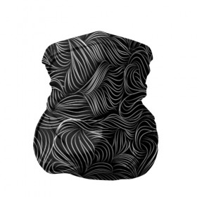 Бандана-труба 3D с принтом Черные Волны в Екатеринбурге, 100% полиэстер, ткань с особыми свойствами — Activecool | плотность 150‒180 г/м2; хорошо тянется, но сохраняет форму | абстракция | вензель | волосы | геометрия | графика | завитки | искусство | карандаш | линии | листья | метель | плавный | рисование | стиль | тонкий | узор | цветы | черно белый | чертеж | щупальца