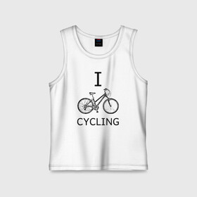 Детская майка хлопок с принтом I love cycling в Екатеринбурге,  |  | Тематика изображения на принте: bicycle | bike | bmx | cycling | enjoy | i | like | love | moto | ride | rider | sport | байк | велик | вело | велосипед | велосипедист | ездить | зож | катать | кататься | лето | спорт | спортсмен