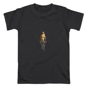 Мужская футболка хлопок с принтом Космонавт 8-bit в Екатеринбурге, 100% хлопок | прямой крой, круглый вырез горловины, длина до линии бедер, слегка спущенное плечо. | 8 bit | nintendo | retro | денди | космонавт | человек