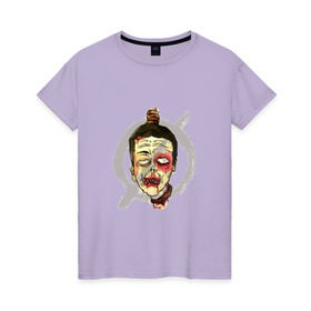 Женская футболка хлопок с принтом Zombie в Екатеринбурге, 100% хлопок | прямой крой, круглый вырез горловины, длина до линии бедер, слегка спущенное плечо | 21 | top | twenty one pilots | zombie | зомби | музыка | пилоты