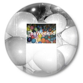 Значок с принтом The Weeknd в Екатеринбурге,  металл | круглая форма, металлическая застежка в виде булавки | Тематика изображения на принте: the weeknd | викенд | тесфайе | уикенд