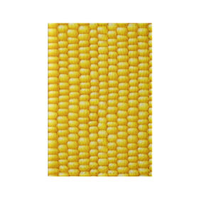 Обложка для паспорта матовая кожа с принтом Сладкая вареная кукуруза в Екатеринбурге, натуральная матовая кожа | размер 19,3 х 13,7 см; прозрачные пластиковые крепления | Тематика изображения на принте: еда | кукуруза