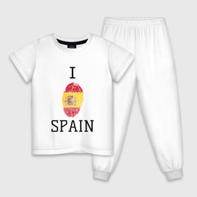 Детская пижама хлопок с принтом Отпечаток испании в Екатеринбурге, 100% хлопок |  брюки и футболка прямого кроя, без карманов, на брюках мягкая резинка на поясе и по низу штанин
 | 